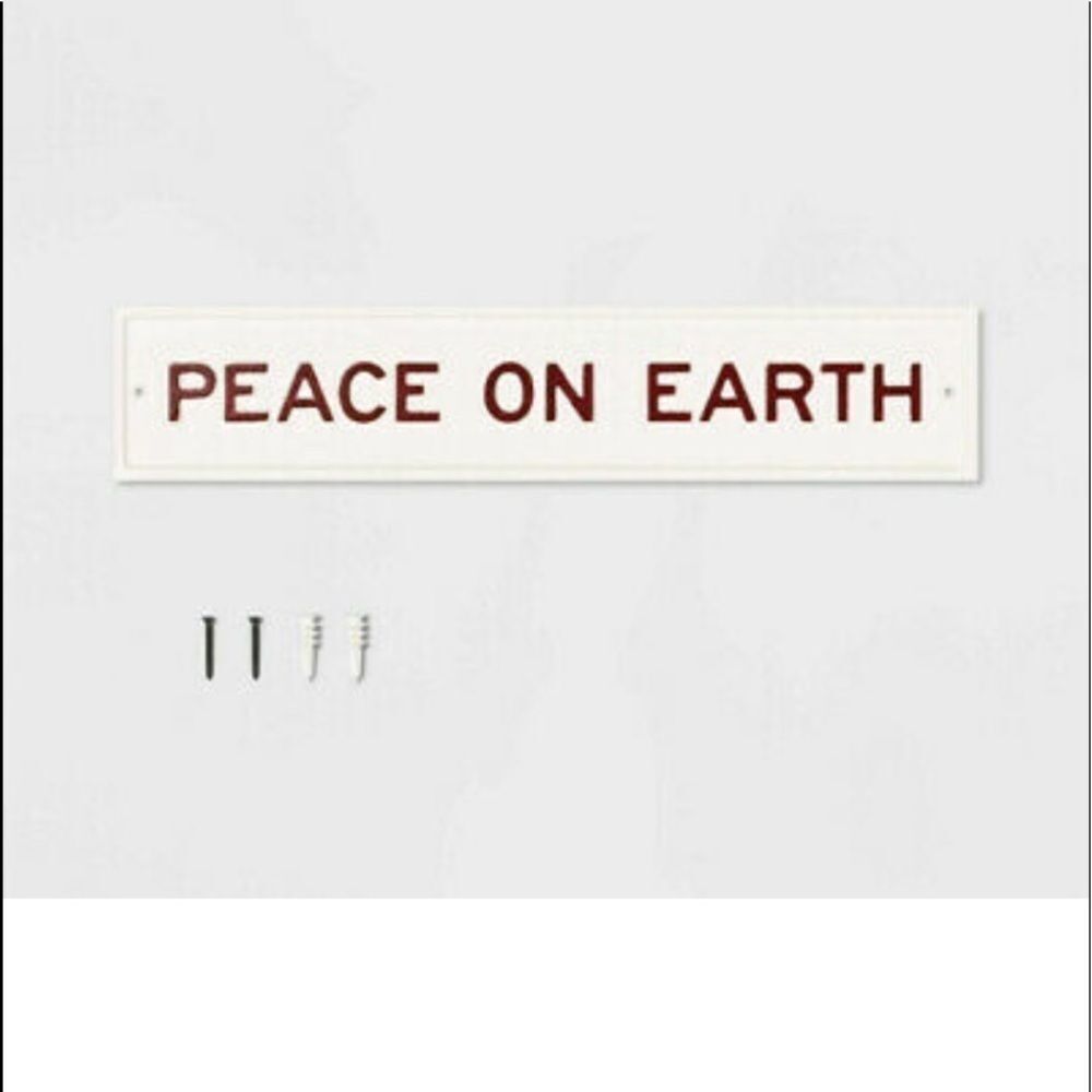 NEW Hearth & And Hand Magnolia PEACE ON EARTH Wall Sign Home Holiday Farmhouse🎄